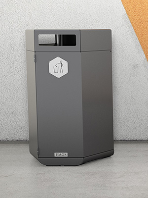 A render of the Rosenlund litter bin.